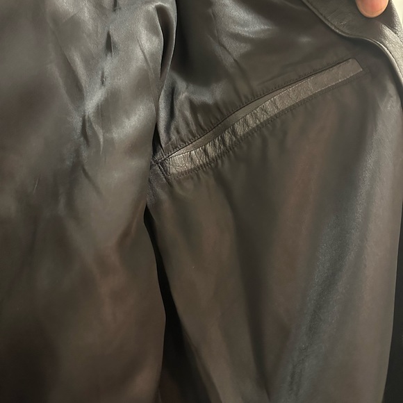 Coach 1941 Men Black Harrison Leather Jacket Size Medium - Picture 6 of 10